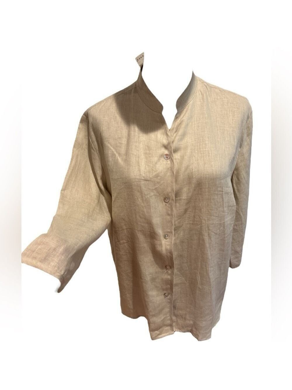 80s 2PC LINEN TOPS ANN TAYLOR PINK TOP SZ 6 & NWT JILLIAN JONES CREAMY TOP SZ M - Picture 2 of 9